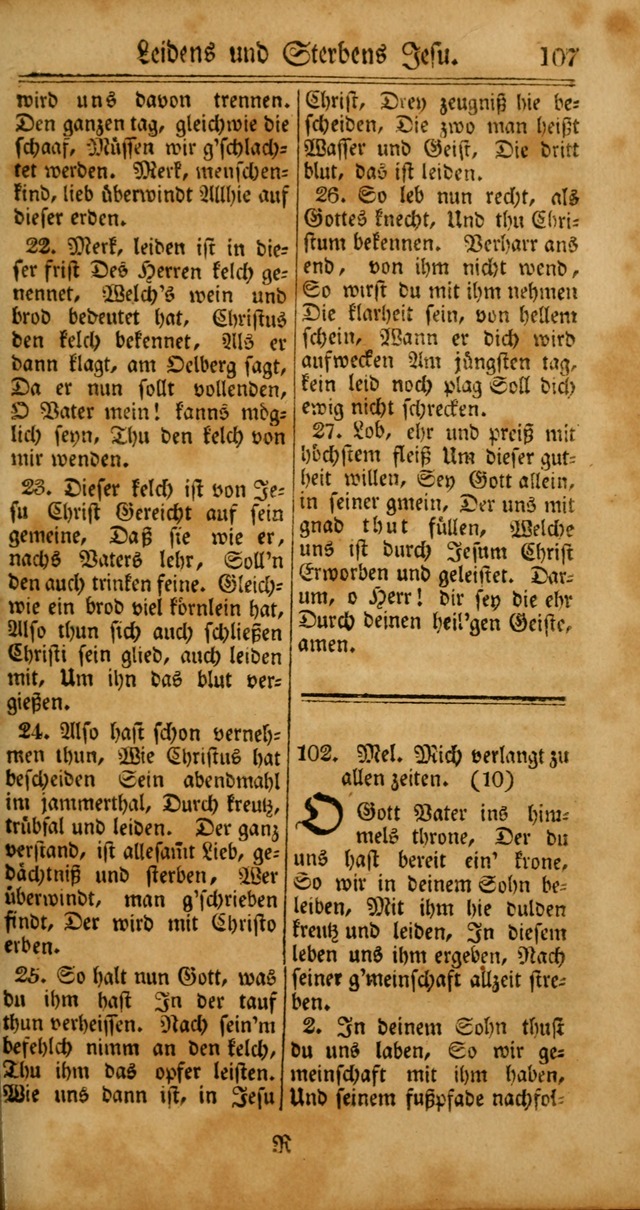 Unpartheyisches Gesang-Buch: enhaltend Geistrieche Lieder und Psalmen, zum allgemeinen Gebrauch des wahren Gottesdienstes (4th verb. Aufl., mit einem Anhang) page 187