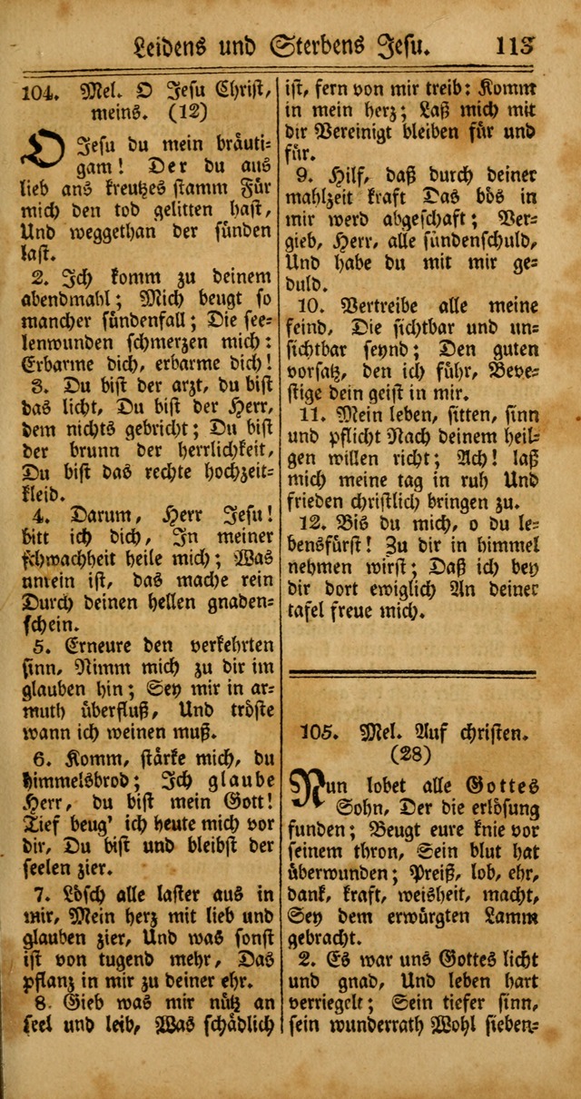 Unpartheyisches Gesang-Buch: enhaltend Geistrieche Lieder und Psalmen, zum allgemeinen Gebrauch des wahren Gottesdienstes (4th verb. Aufl., mit einem Anhang) page 193