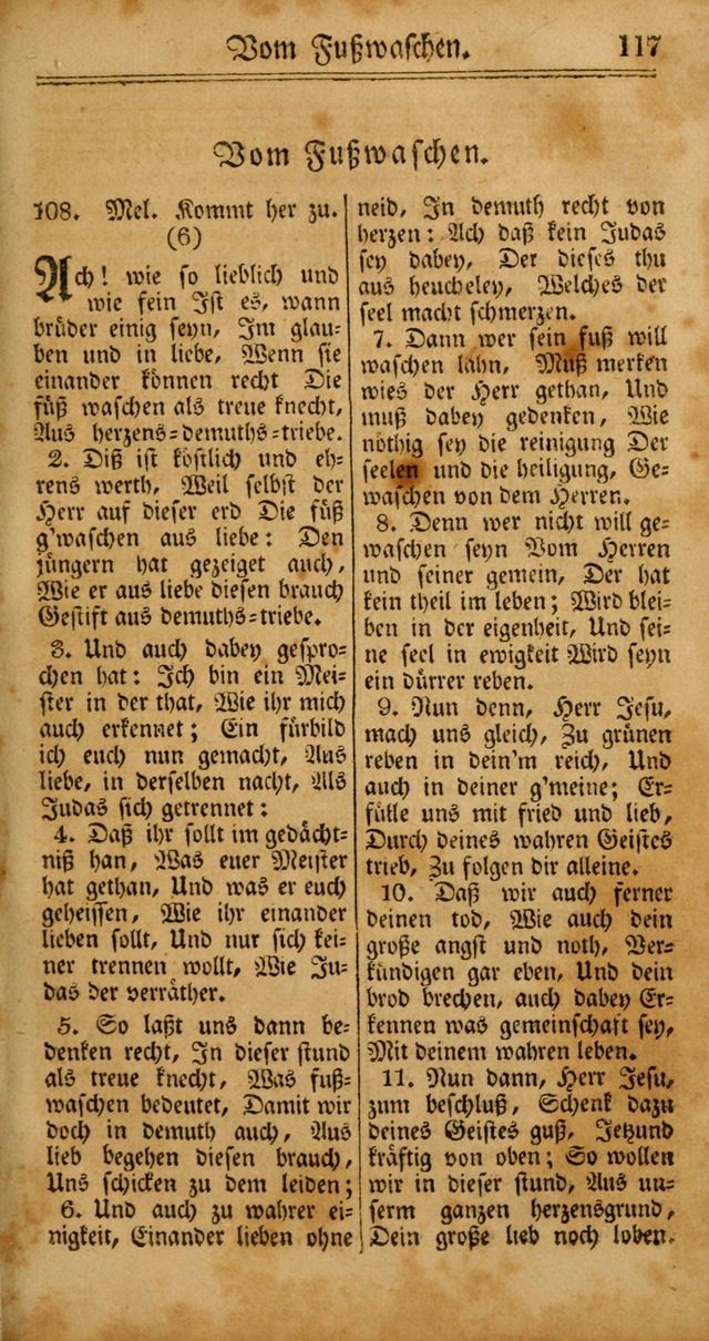 Unpartheyisches Gesang-Buch: enhaltend Geistrieche Lieder und Psalmen, zum allgemeinen Gebrauch des wahren Gottesdienstes (4th verb. Aufl., mit einem Anhang) page 197