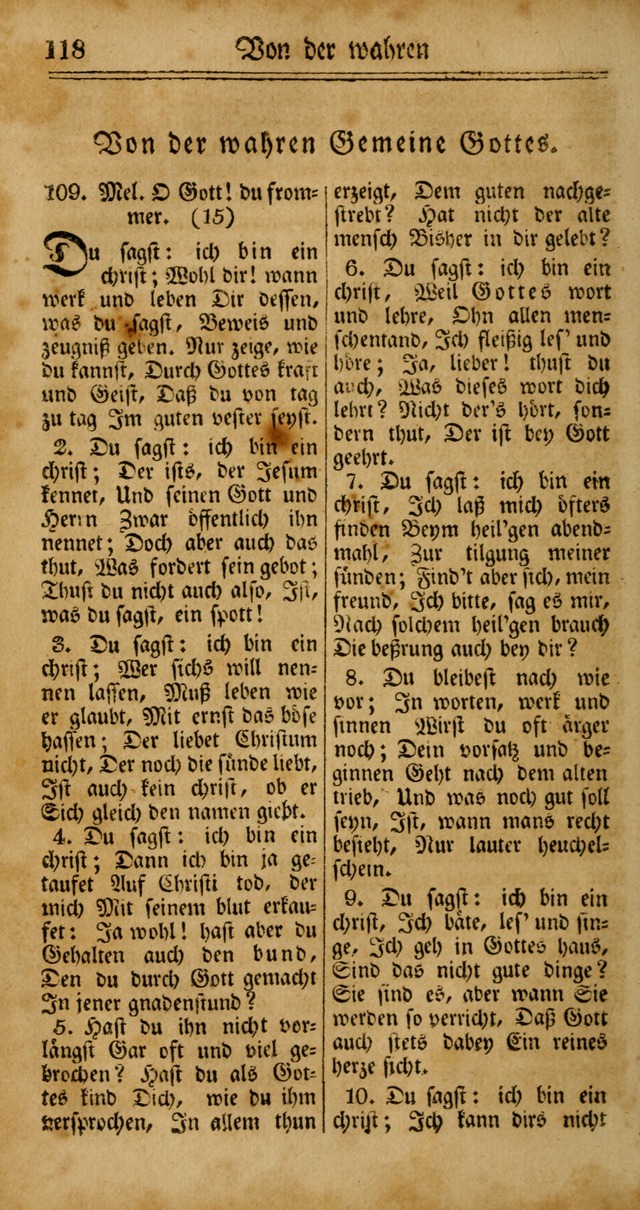 Unpartheyisches Gesang-Buch: enhaltend Geistrieche Lieder und Psalmen, zum allgemeinen Gebrauch des wahren Gottesdienstes (4th verb. Aufl., mit einem Anhang) page 198