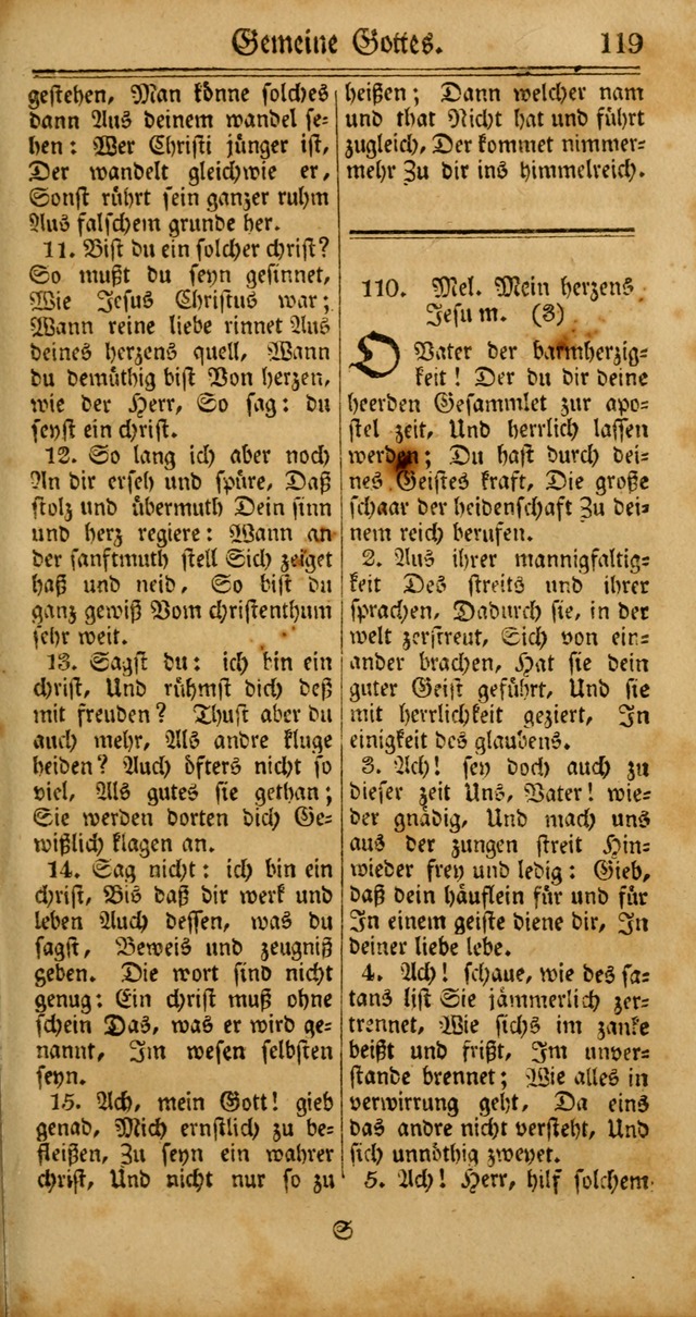 Unpartheyisches Gesang-Buch: enhaltend Geistrieche Lieder und Psalmen, zum allgemeinen Gebrauch des wahren Gottesdienstes (4th verb. Aufl., mit einem Anhang) page 199