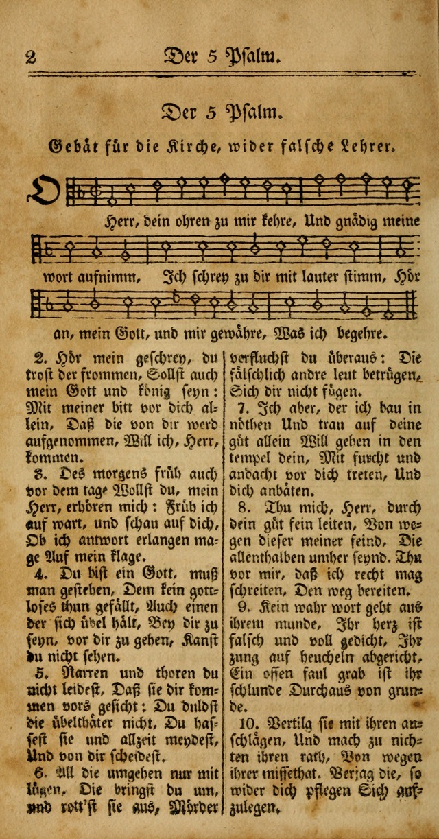 Unpartheyisches Gesang-Buch: enhaltend Geistrieche Lieder und Psalmen, zum allgemeinen Gebrauch des wahren Gottesdienstes (4th verb. Aufl., mit einem Anhang) page 2