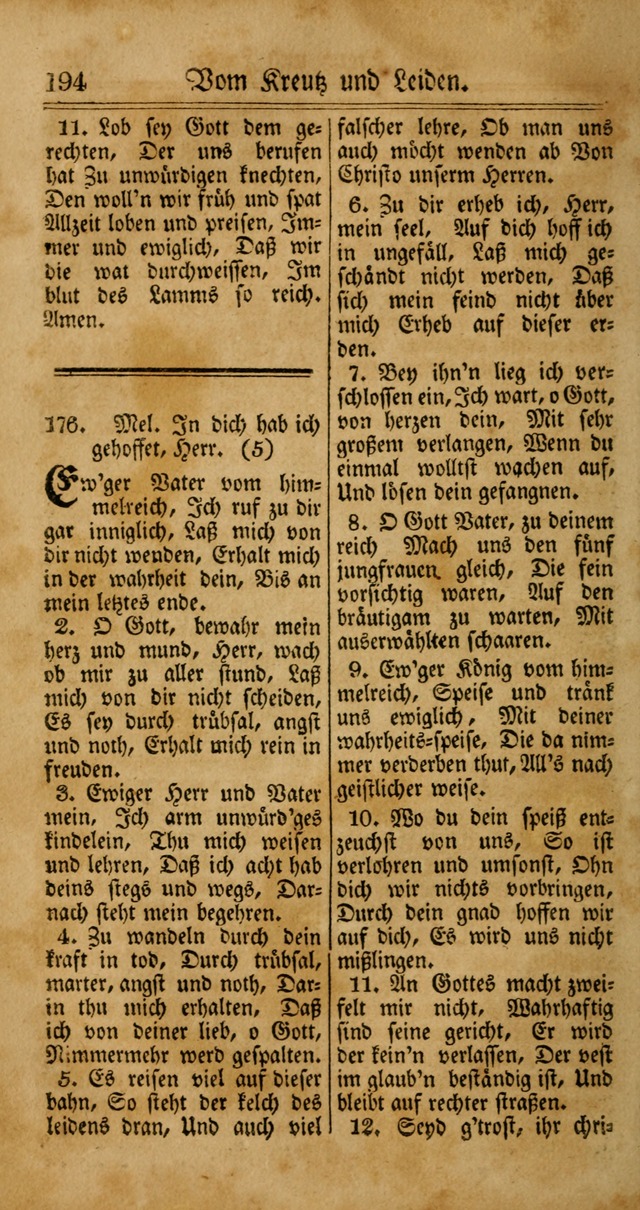 Unpartheyisches Gesang-Buch: enhaltend Geistrieche Lieder und Psalmen, zum allgemeinen Gebrauch des wahren Gottesdienstes (4th verb. Aufl., mit einem Anhang) page 274