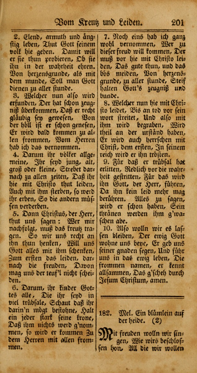 Unpartheyisches Gesang-Buch: enhaltend Geistrieche Lieder und Psalmen, zum allgemeinen Gebrauch des wahren Gottesdienstes (4th verb. Aufl., mit einem Anhang) page 281