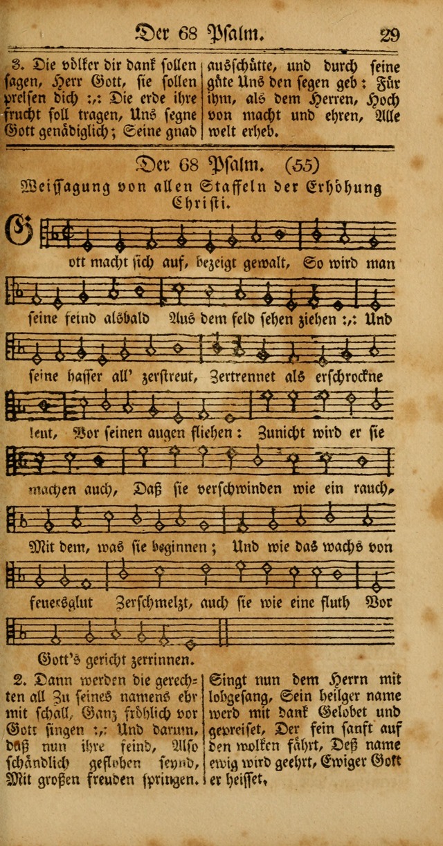 Unpartheyisches Gesang-Buch: enhaltend Geistrieche Lieder und Psalmen, zum allgemeinen Gebrauch des wahren Gottesdienstes (4th verb. Aufl., mit einem Anhang) page 29