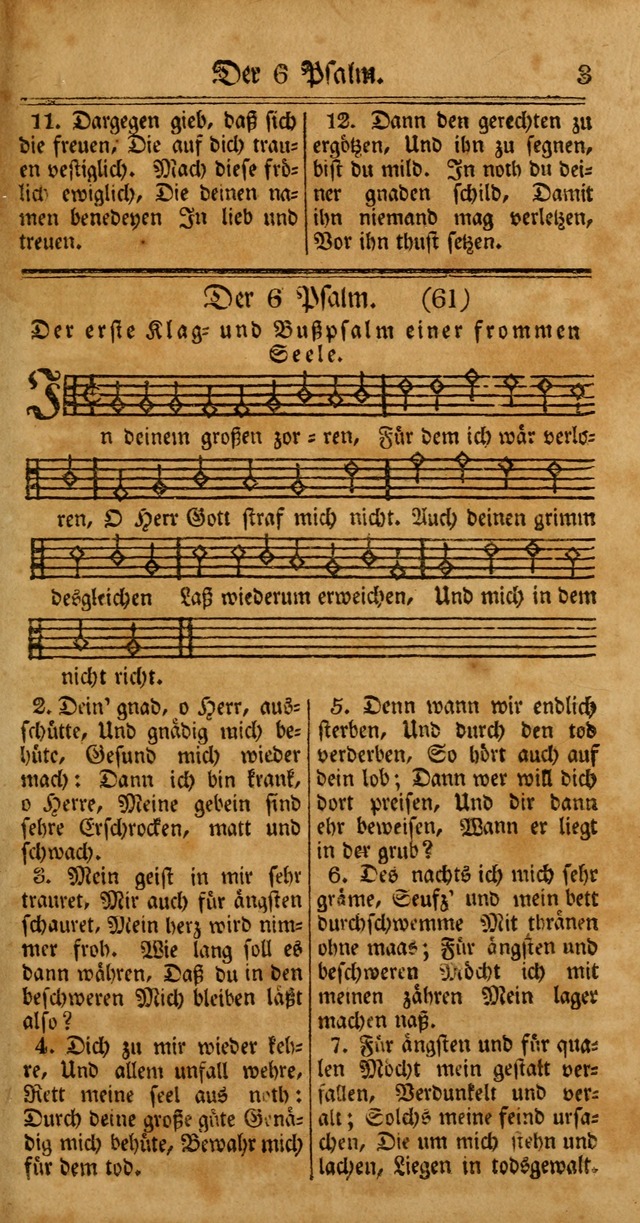 Unpartheyisches Gesang-Buch: enhaltend Geistrieche Lieder und Psalmen, zum allgemeinen Gebrauch des wahren Gottesdienstes (4th verb. Aufl., mit einem Anhang) page 3