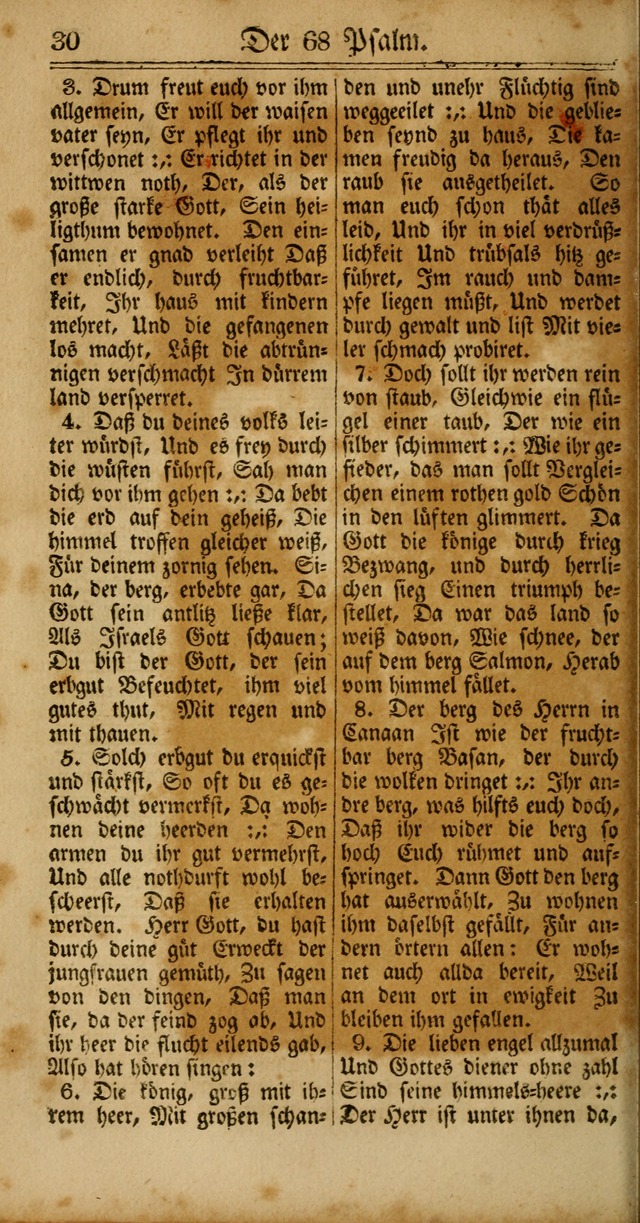 Unpartheyisches Gesang-Buch: enhaltend Geistrieche Lieder und Psalmen, zum allgemeinen Gebrauch des wahren Gottesdienstes (4th verb. Aufl., mit einem Anhang) page 30