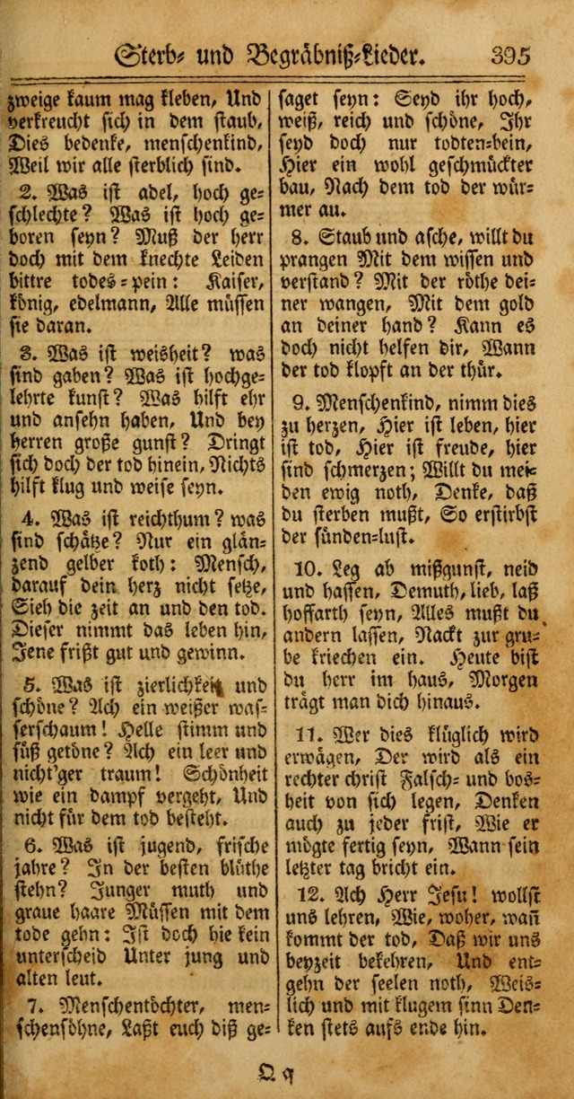 Unpartheyisches Gesang-Buch: enhaltend Geistrieche Lieder und Psalmen, zum allgemeinen Gebrauch des wahren Gottesdienstes (4th verb. Aufl., mit einem Anhang) page 475