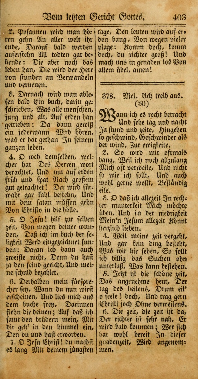 Unpartheyisches Gesang-Buch: enhaltend Geistrieche Lieder und Psalmen, zum allgemeinen Gebrauch des wahren Gottesdienstes (4th verb. Aufl., mit einem Anhang) page 483