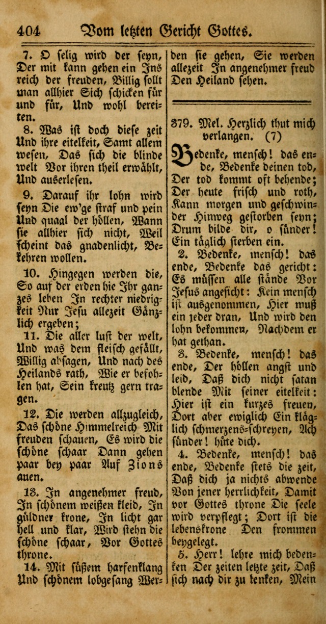 Unpartheyisches Gesang-Buch: enhaltend Geistrieche Lieder und Psalmen, zum allgemeinen Gebrauch des wahren Gottesdienstes (4th verb. Aufl., mit einem Anhang) page 484