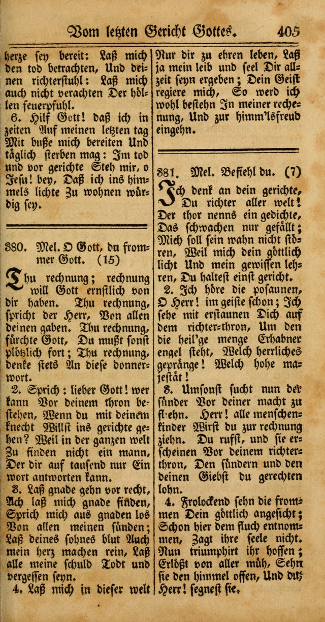 Unpartheyisches Gesang-Buch: enhaltend Geistrieche Lieder und Psalmen, zum allgemeinen Gebrauch des wahren Gottesdienstes (4th verb. Aufl., mit einem Anhang) page 485