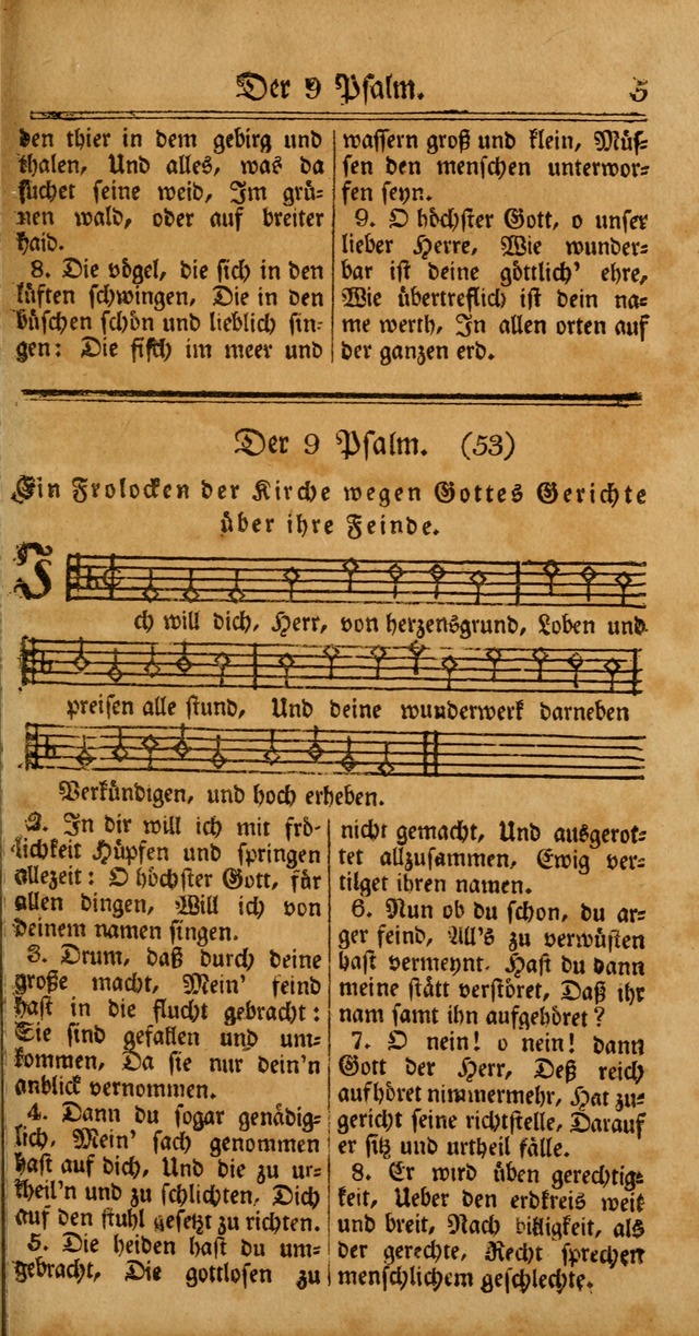 Unpartheyisches Gesang-Buch: enhaltend Geistrieche Lieder und Psalmen, zum allgemeinen Gebrauch des wahren Gottesdienstes (4th verb. Aufl., mit einem Anhang) page 5