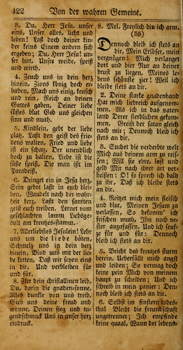 Unpartheyisches Gesang-Buch: enhaltend Geistrieche Lieder und Psalmen, zum allgemeinen Gebrauch des wahren Gottesdienstes (4th verb. Aufl., mit einem Anhang) page 502