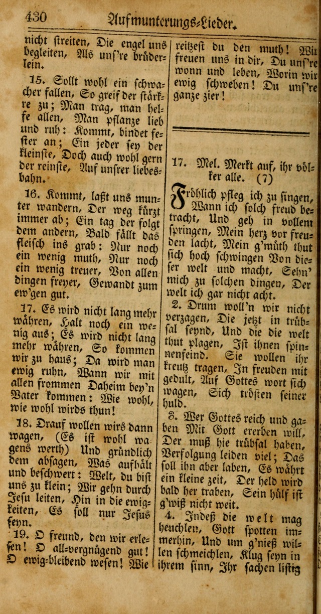 Unpartheyisches Gesang-Buch: enhaltend Geistrieche Lieder und Psalmen, zum allgemeinen Gebrauch des wahren Gottesdienstes (4th verb. Aufl., mit einem Anhang) page 510