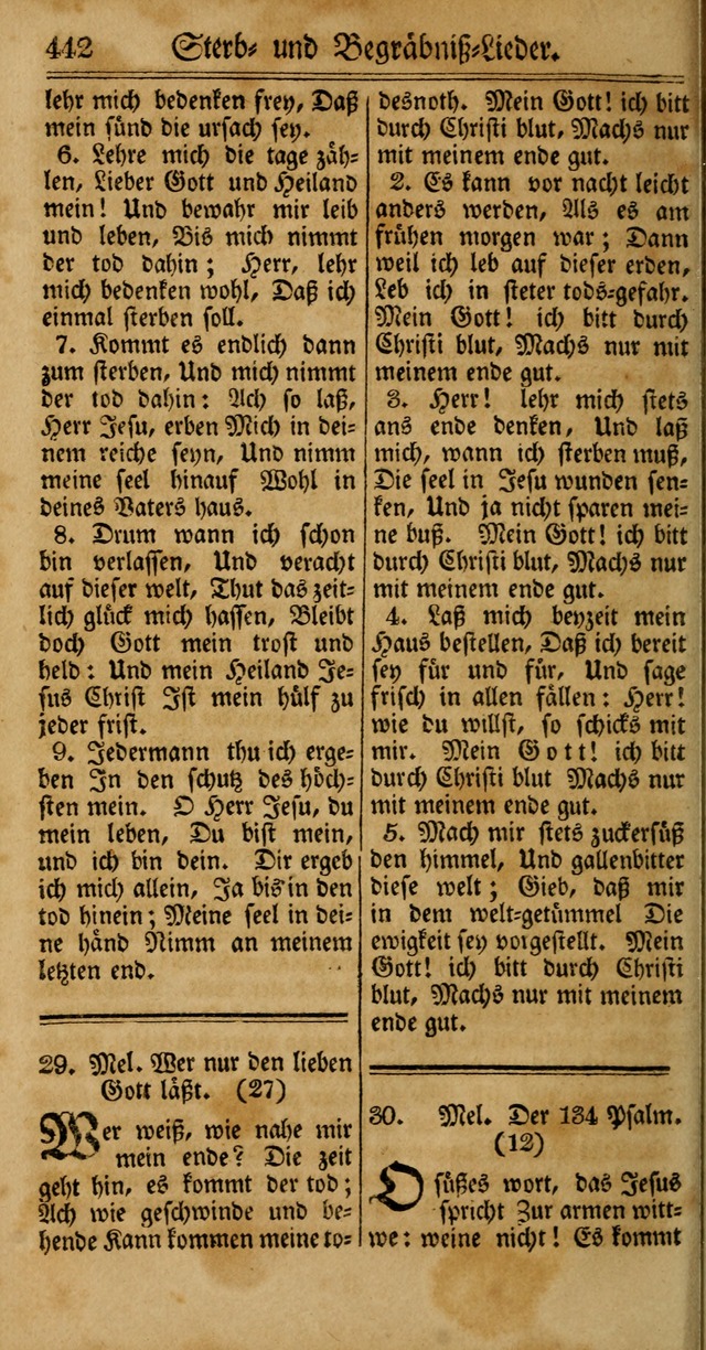 Unpartheyisches Gesang-Buch: enhaltend Geistrieche Lieder und Psalmen, zum allgemeinen Gebrauch des wahren Gottesdienstes (4th verb. Aufl., mit einem Anhang) page 522