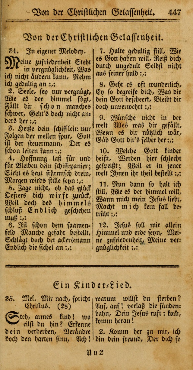 Unpartheyisches Gesang-Buch: enhaltend Geistrieche Lieder und Psalmen, zum allgemeinen Gebrauch des wahren Gottesdienstes (4th verb. Aufl., mit einem Anhang) page 527