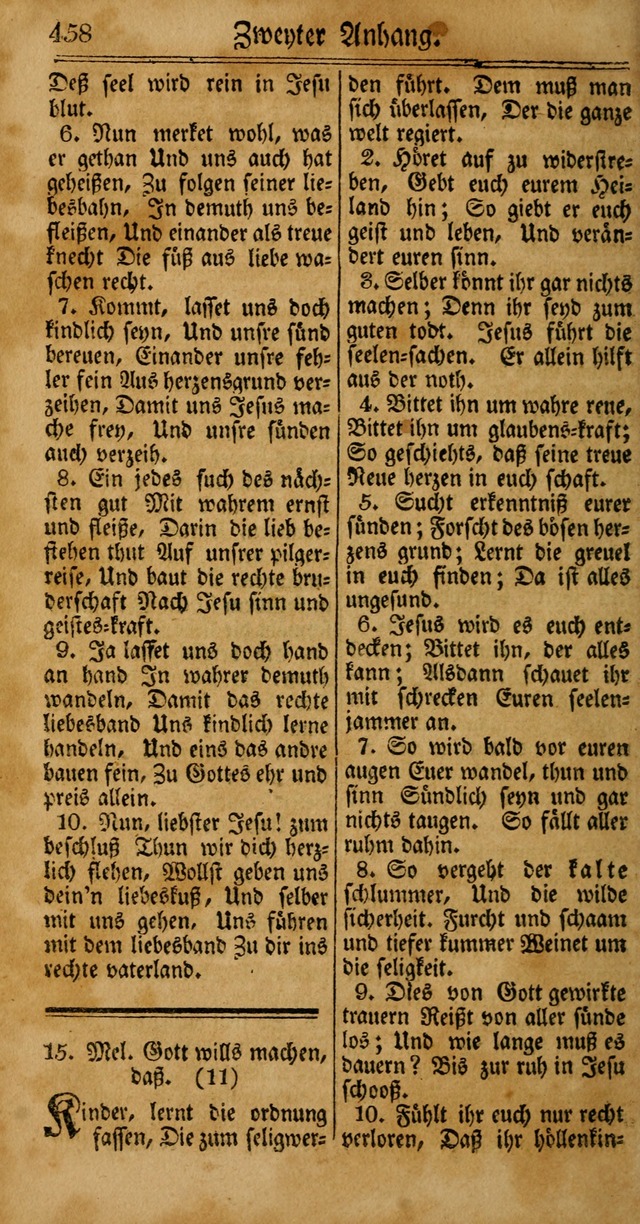 Unpartheyisches Gesang-Buch: enhaltend Geistrieche Lieder und Psalmen, zum allgemeinen Gebrauch des wahren Gottesdienstes (4th verb. Aufl., mit einem Anhang) page 538