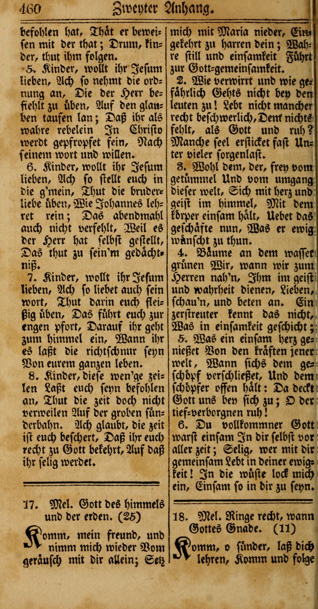 Unpartheyisches Gesang-Buch: enhaltend Geistrieche Lieder und Psalmen, zum allgemeinen Gebrauch des wahren Gottesdienstes (4th verb. Aufl., mit einem Anhang) page 540