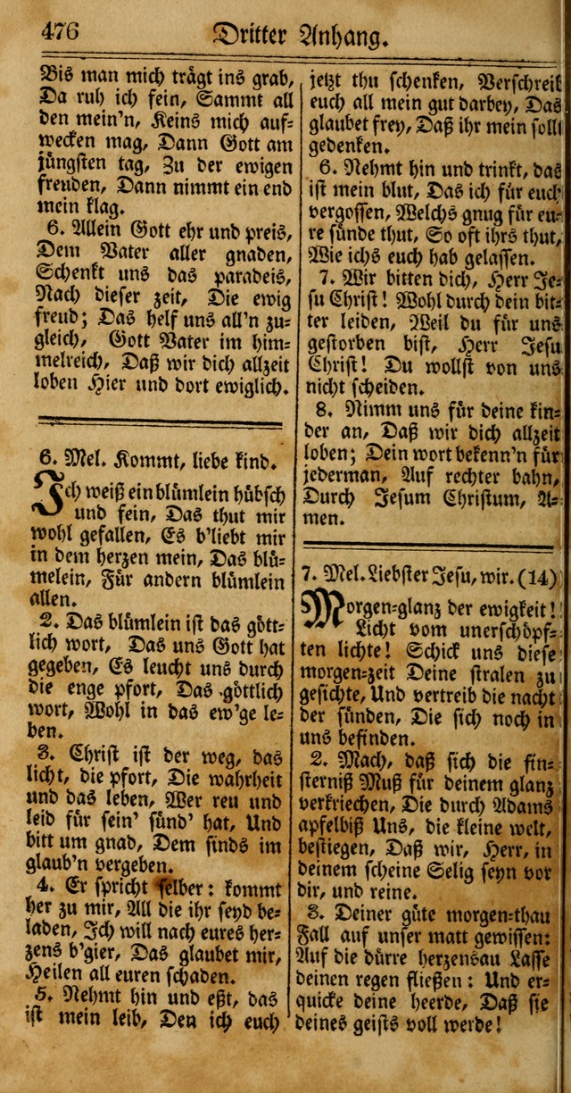 Unpartheyisches Gesang-Buch: enhaltend Geistrieche Lieder und Psalmen, zum allgemeinen Gebrauch des wahren Gottesdienstes (4th verb. Aufl., mit einem Anhang) page 556