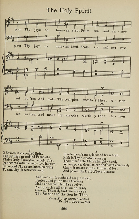 University Hymns page 190