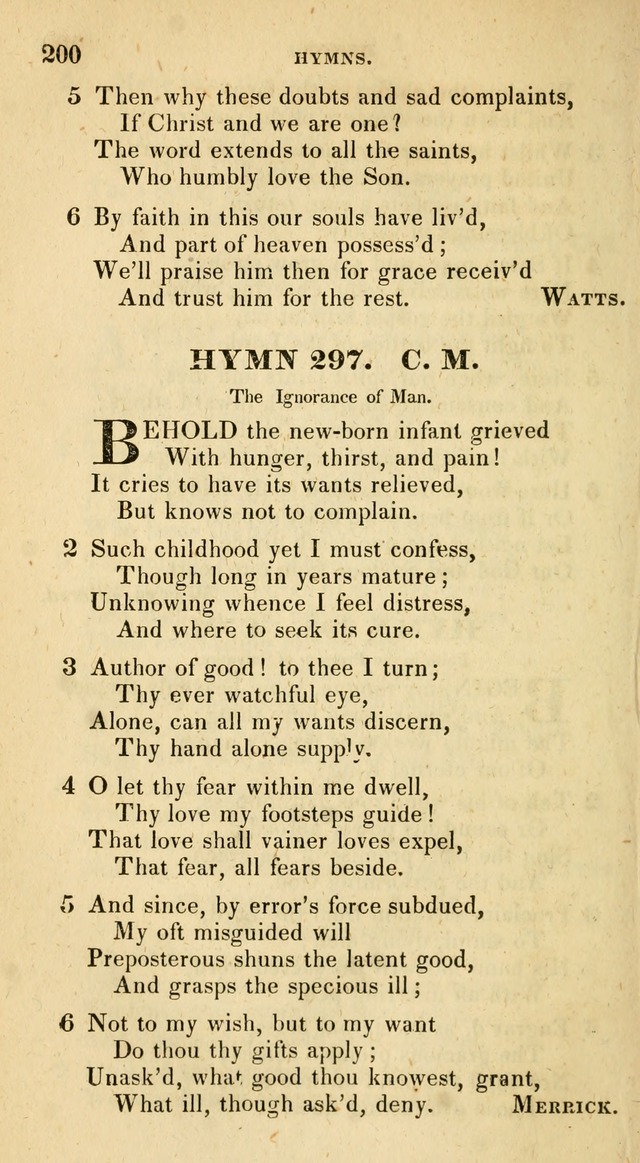 The Universalist Hymn-Book: a new collection of psalms and hymns, for the use of Universalist Societies (Stereotype ed.) page 200