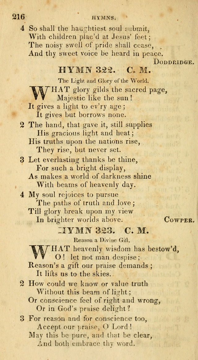 The Universalist Hymn-Book: a new collection of psalms and hymns, for the use of Universalist Societies (Stereotype ed.) page 216