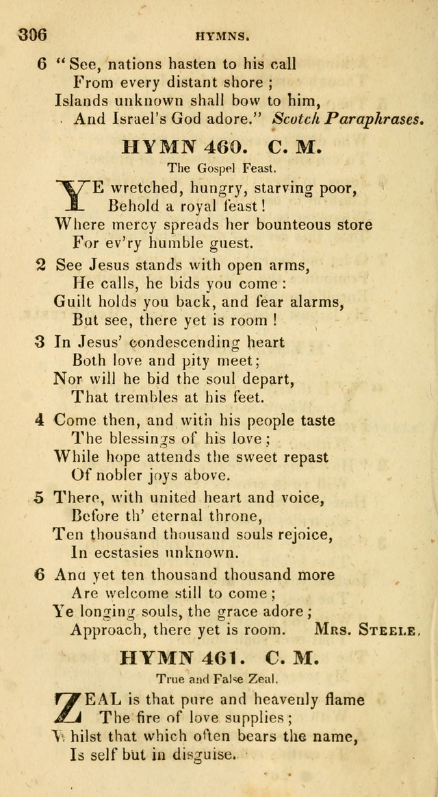 The Universalist Hymn-Book: a new collection of psalms and hymns, for the use of Universalist Societies (Stereotype ed.) page 306