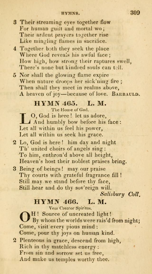 The Universalist Hymn-Book: a new collection of psalms and hymns, for the use of Universalist Societies (Stereotype ed.) page 309