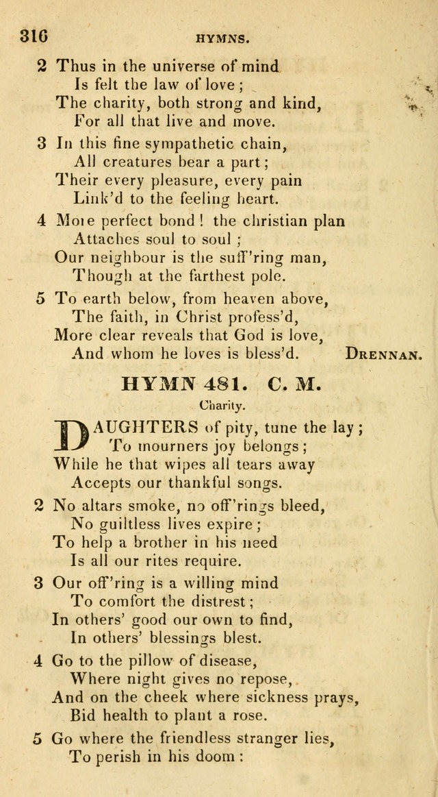 The Universalist Hymn-Book: a new collection of psalms and hymns, for the use of Universalist Societies (Stereotype ed.) page 316