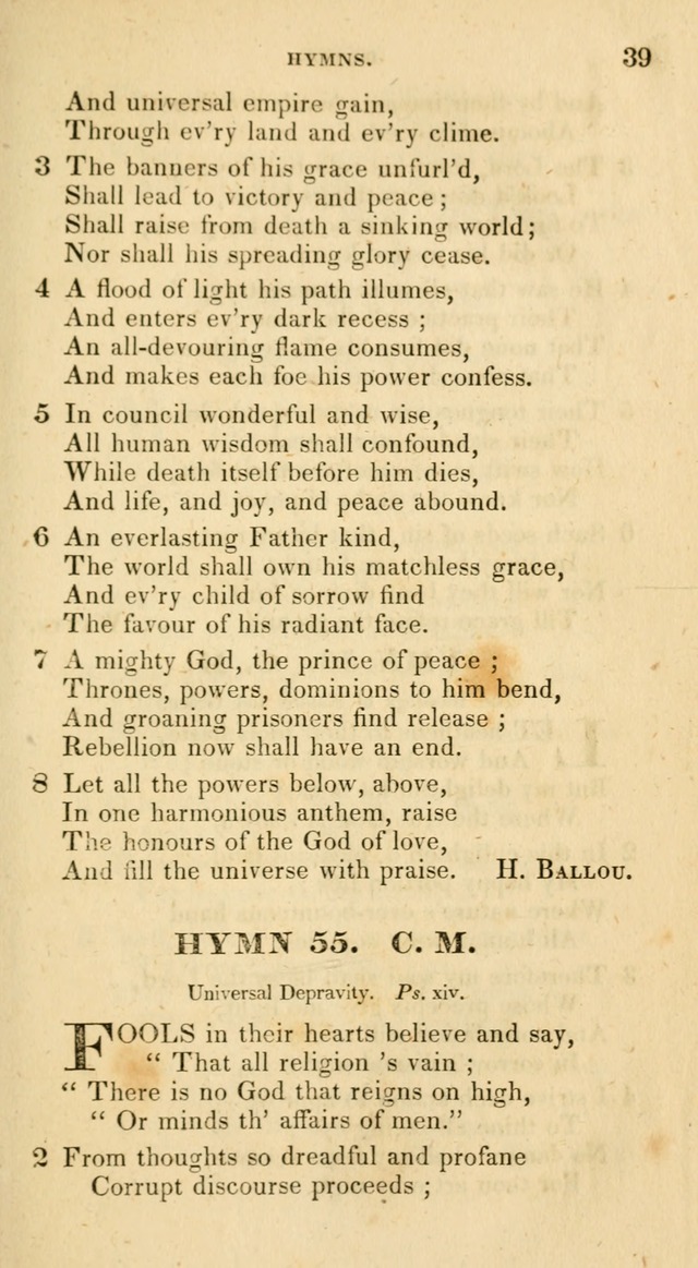 The Universalist Hymn-Book: a new collection of psalms and hymns, for the use of Universalist Societies (Stereotype ed.) page 39