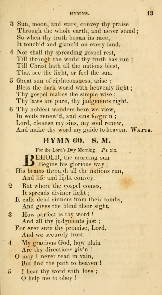 The Universalist Hymn-Book: a new collection of psalms and hymns, for the use of Universalist Societies (Stereotype ed.) page 43