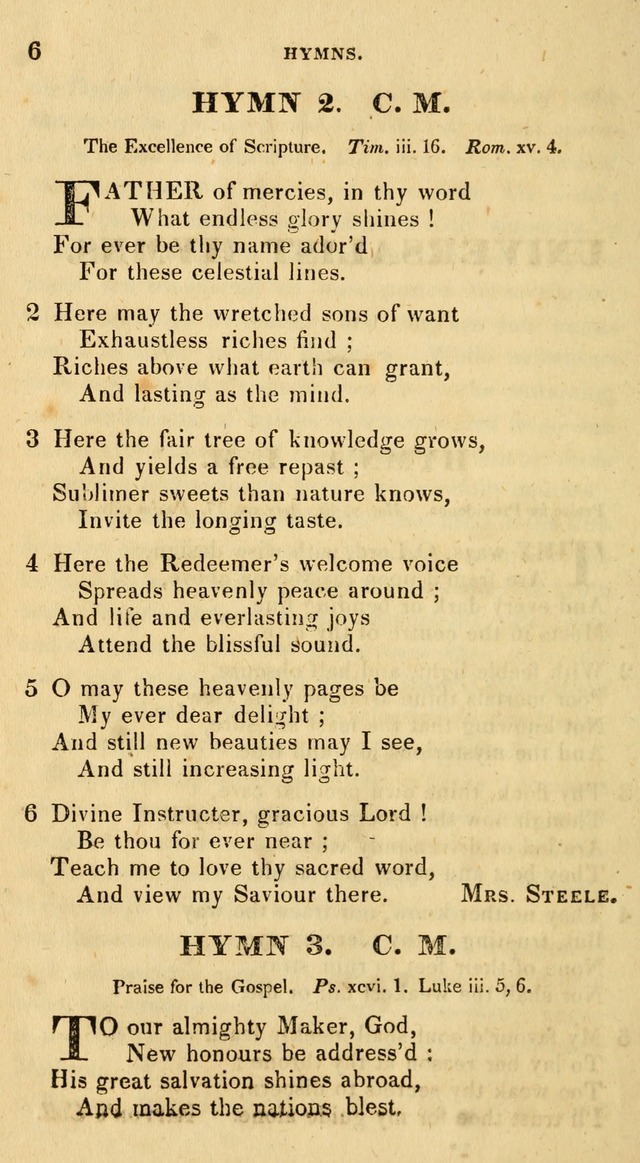 The Universalist Hymn-Book: a new collection of psalms and hymns, for the use of Universalist Societies (Stereotype ed.) page 6