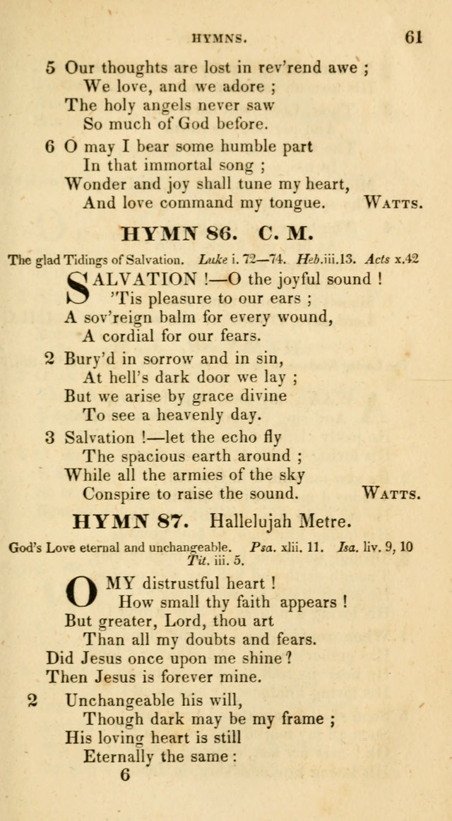 The Universalist Hymn-Book: a new collection of psalms and hymns, for the use of Universalist Societies (Stereotype ed.) page 61