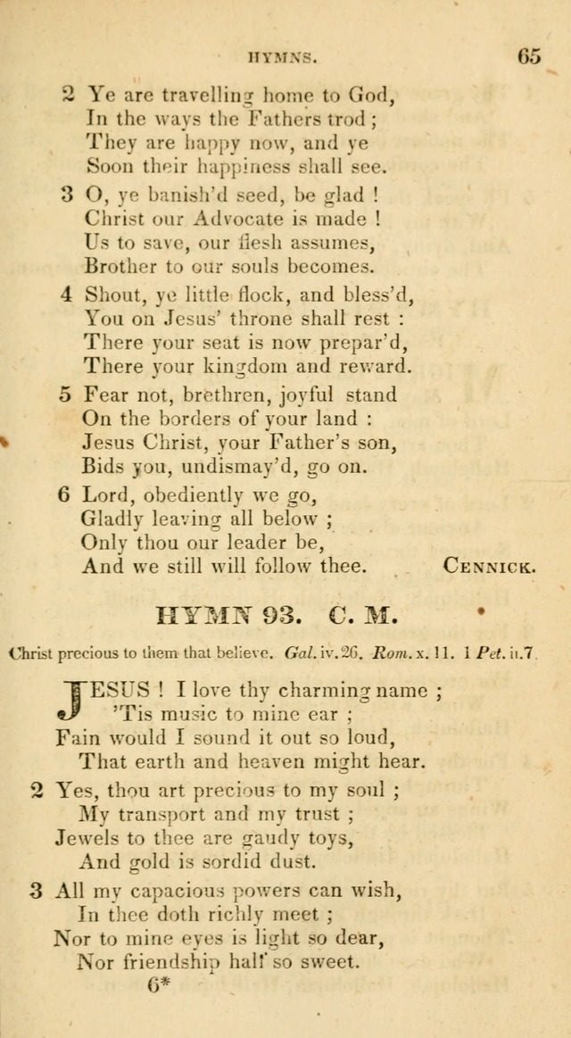 The Universalist Hymn-Book: a new collection of psalms and hymns, for the use of Universalist Societies (Stereotype ed.) page 65