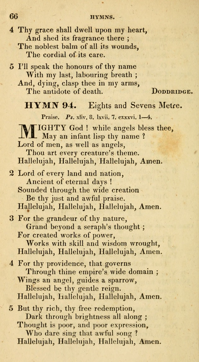 The Universalist Hymn-Book: a new collection of psalms and hymns, for the use of Universalist Societies (Stereotype ed.) page 66