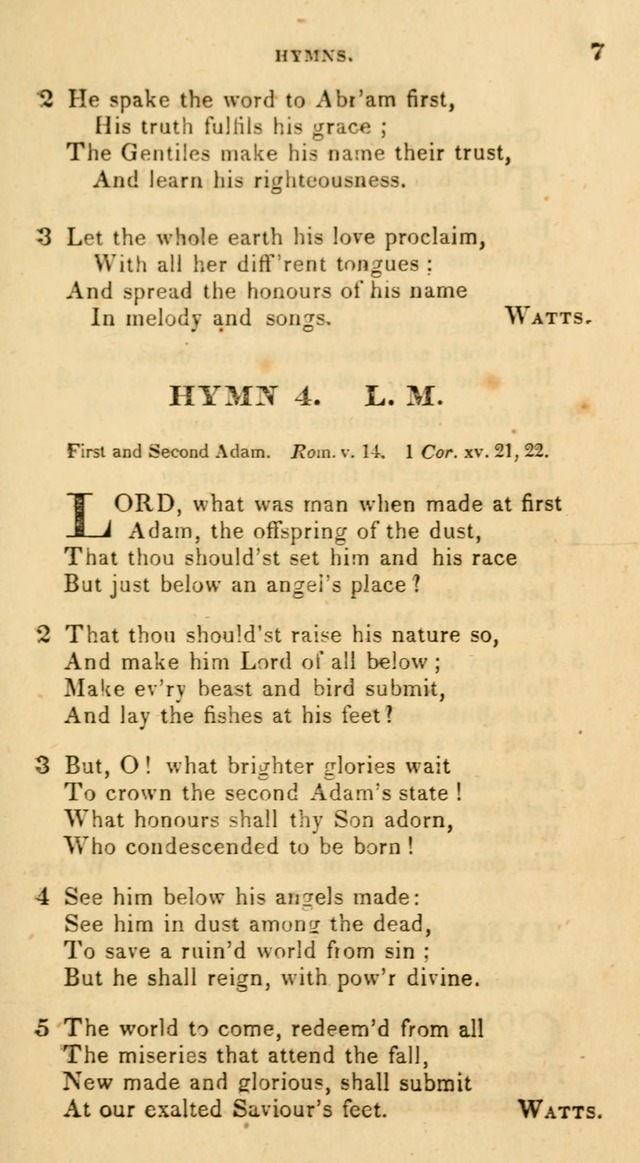 The Universalist Hymn-Book: a new collection of psalms and hymns, for the use of Universalist Societies (Stereotype ed.) page 7