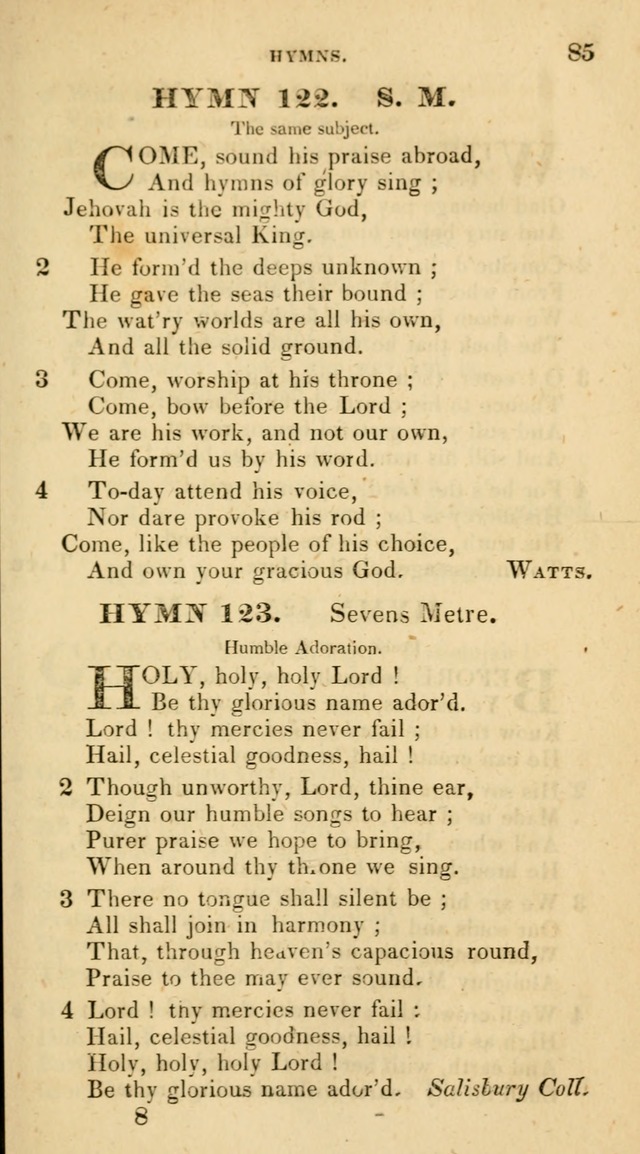 The Universalist Hymn-Book: a new collection of psalms and hymns, for the use of Universalist Societies (Stereotype ed.) page 85