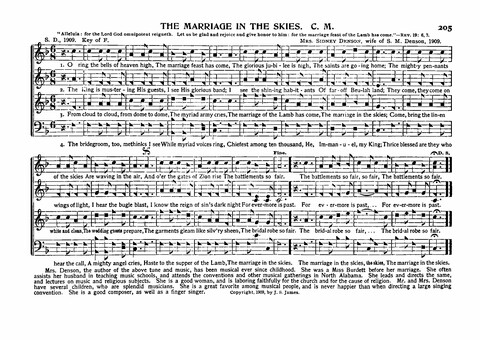 Union Harp and History of Songs: with sketch of the authors of tunes and hymns page 205