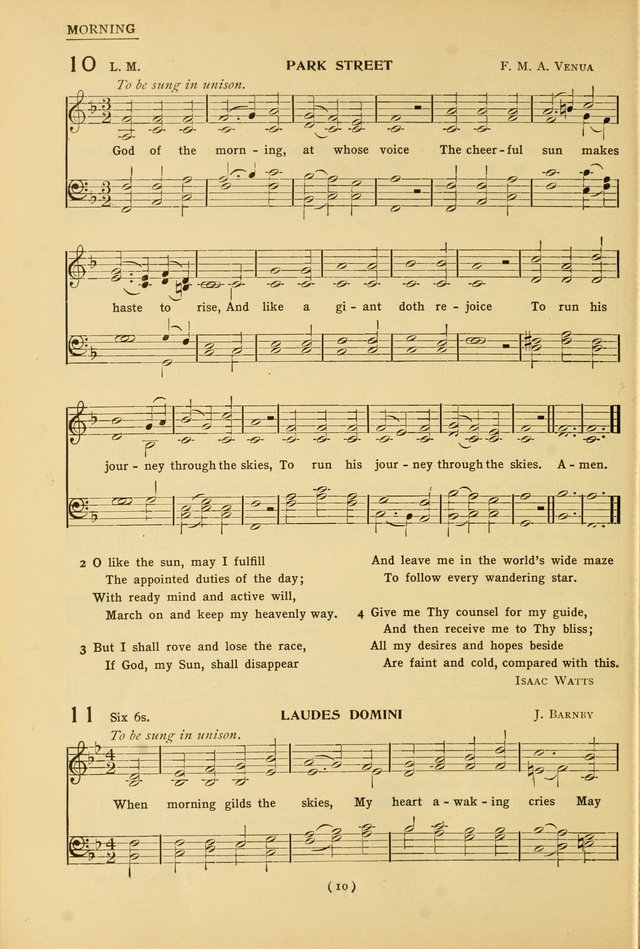 University Hymns: with tunes arranged for men