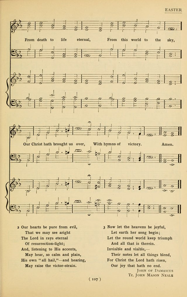 University Hymns: with tunes arranged for men