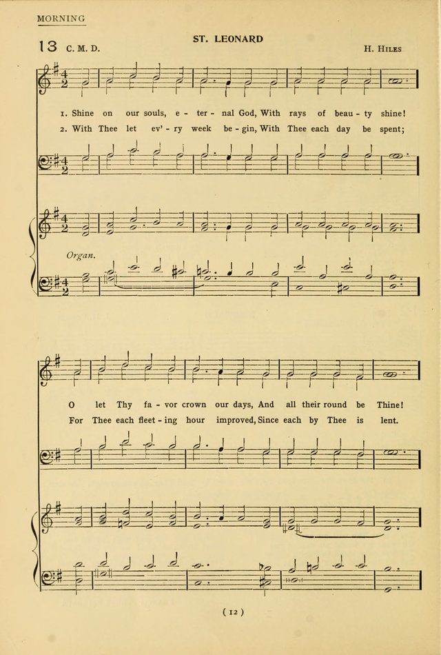 University Hymns: with tunes arranged for men