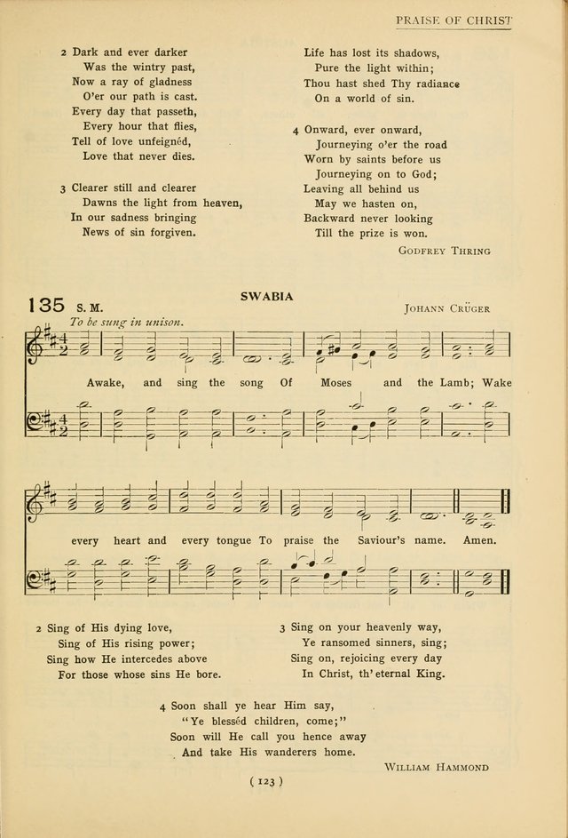 University Hymns: with tunes arranged for men