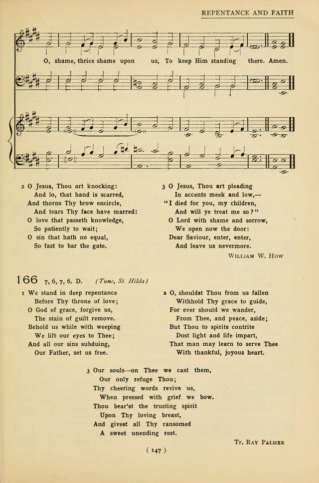 University Hymns: with tunes arranged for men