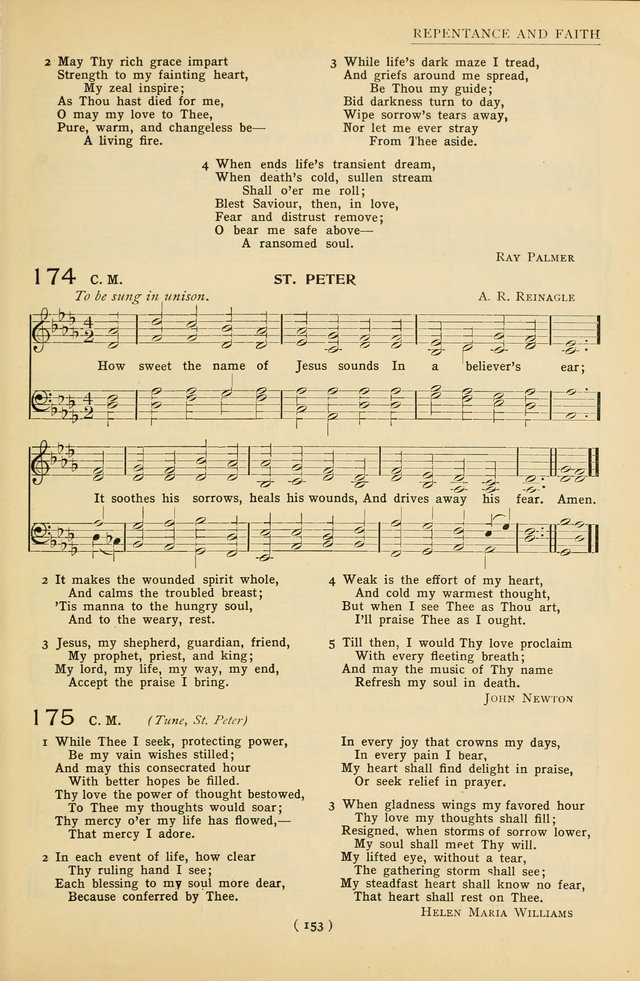 University Hymns: with tunes arranged for men