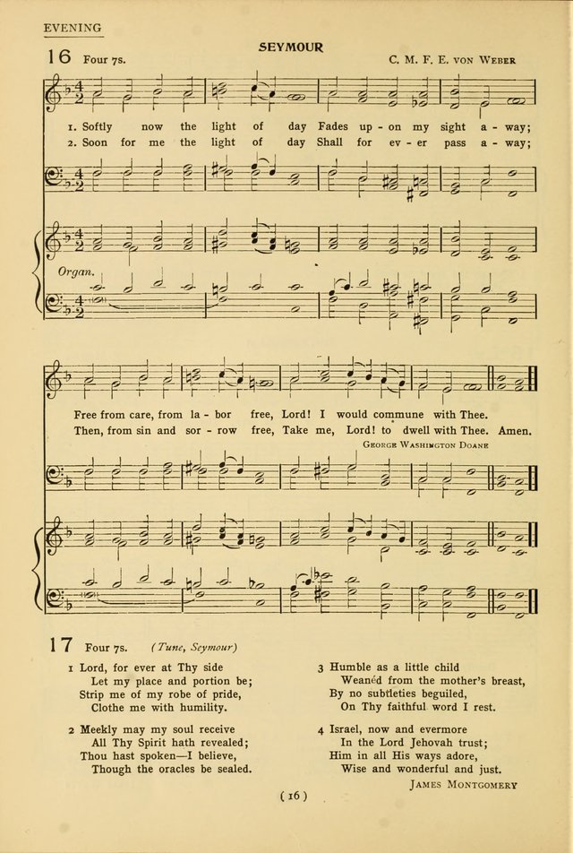 University Hymns: with tunes arranged for men