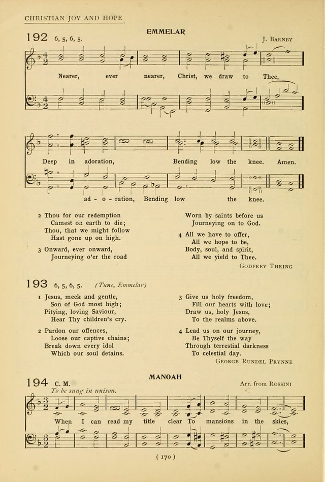 University Hymns: with tunes arranged for men