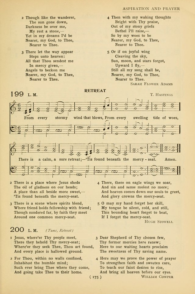 University Hymns: with tunes arranged for men