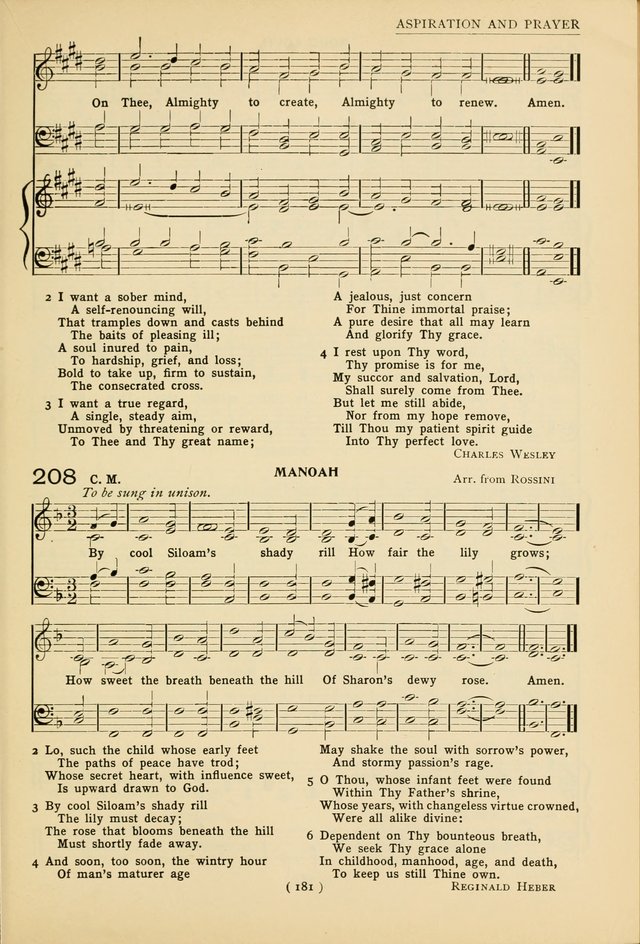 University Hymns: with tunes arranged for men