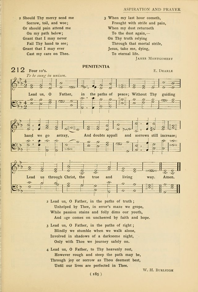 University Hymns: with tunes arranged for men