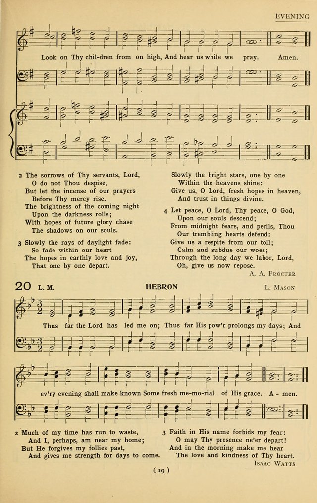 University Hymns: with tunes arranged for men